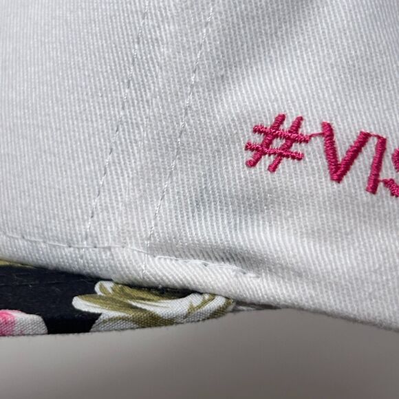 Visionary Hat Baseball Cap Floral Flowers Three Ds 6 Panel Snapback White - Picture 6 of 12